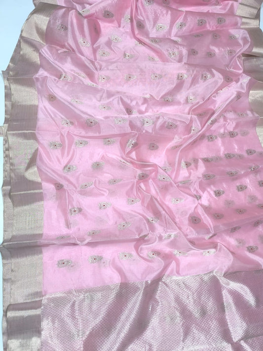 Pure Chanderi Silk Saree : Handloom Woven