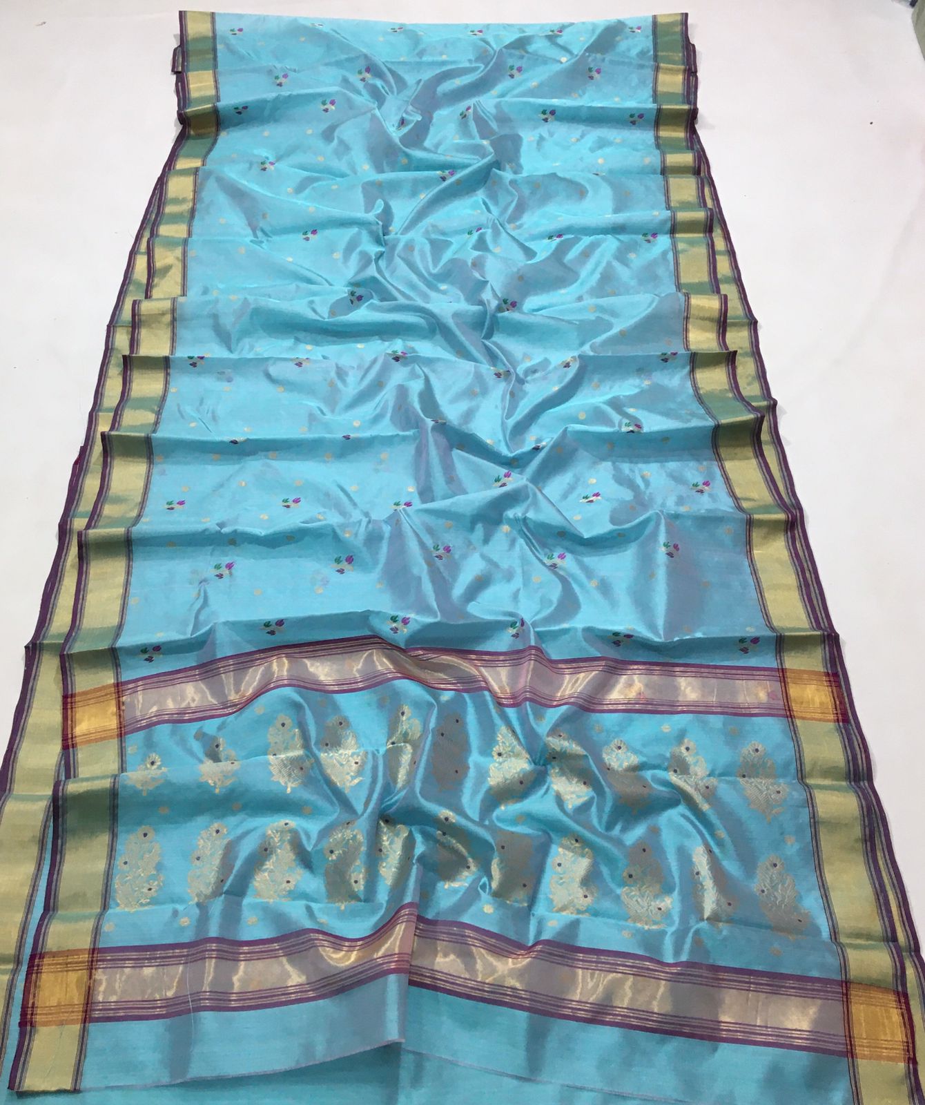 Pure Chanderi Silk Saree : Handloom Woven