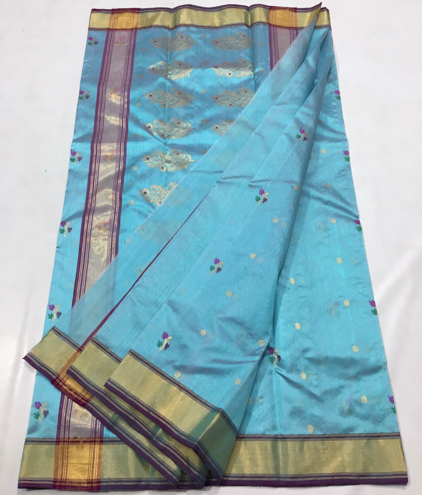 Pure Chanderi Silk Saree : Handloom Woven