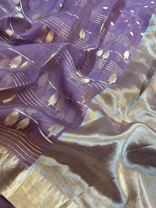 Pure Kora Silk Saree : Gold Zari