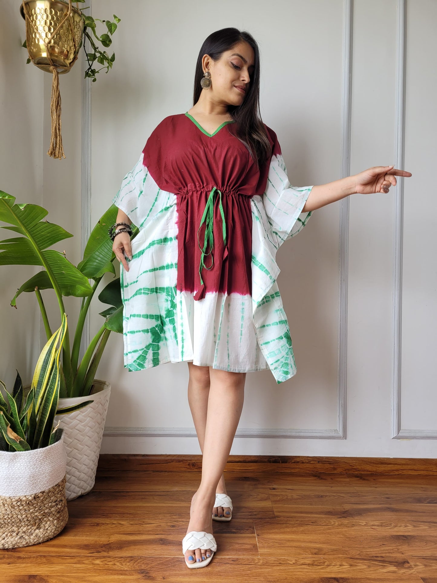 Kaftan Short : Hand Block Printed Cotton