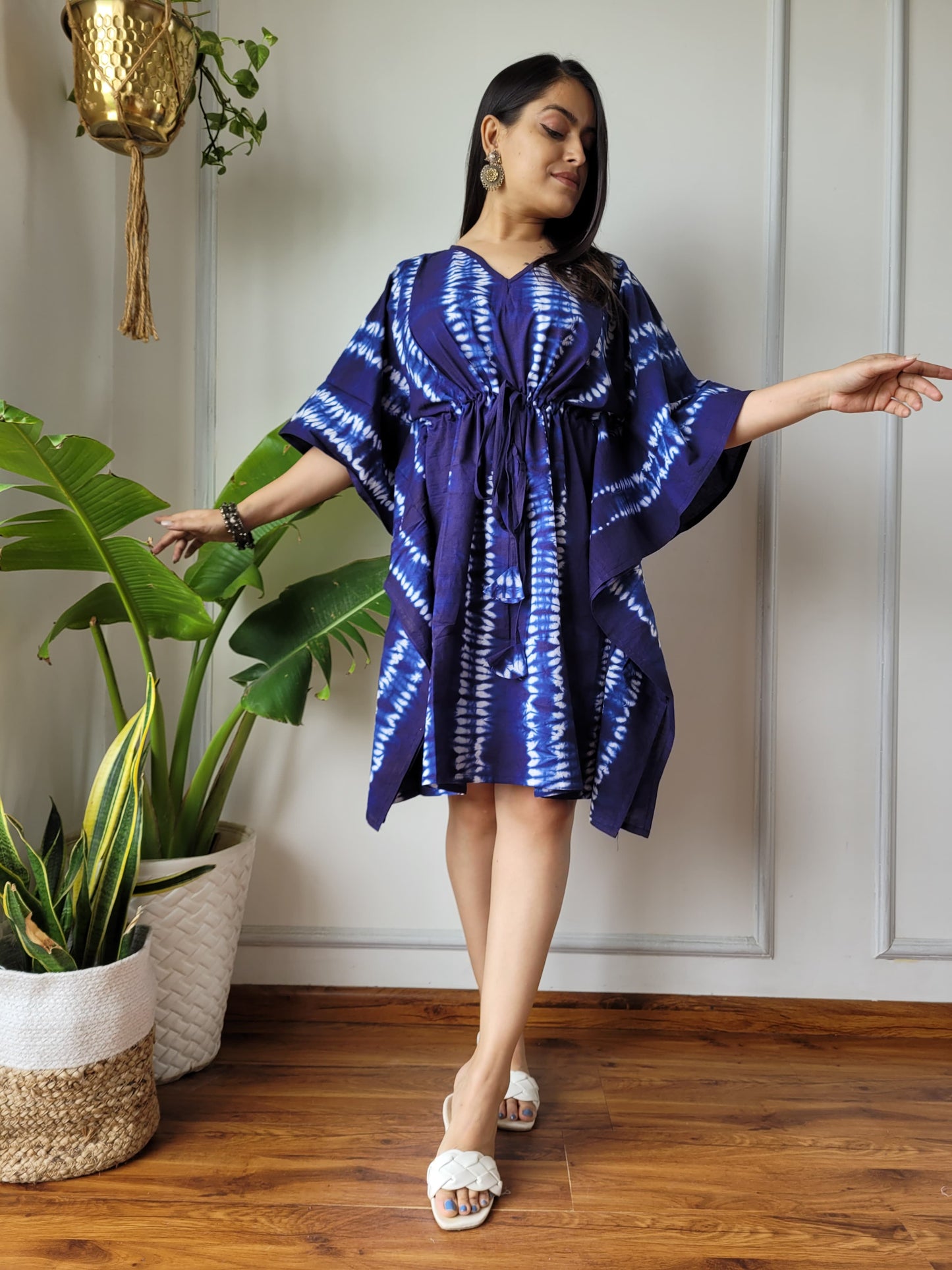 Kaftan Short : Hand Block Printed Cotton