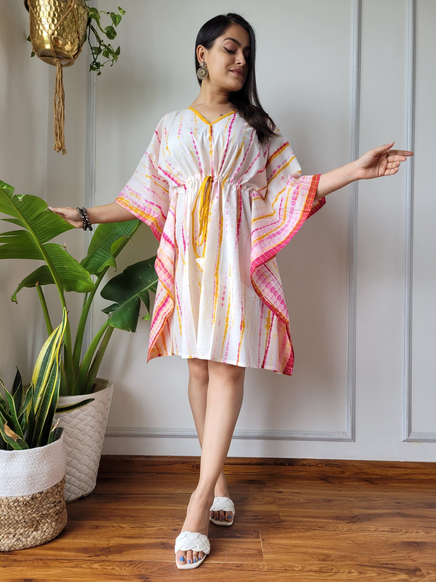 Kaftan Short : Hand Block Printed Cotton