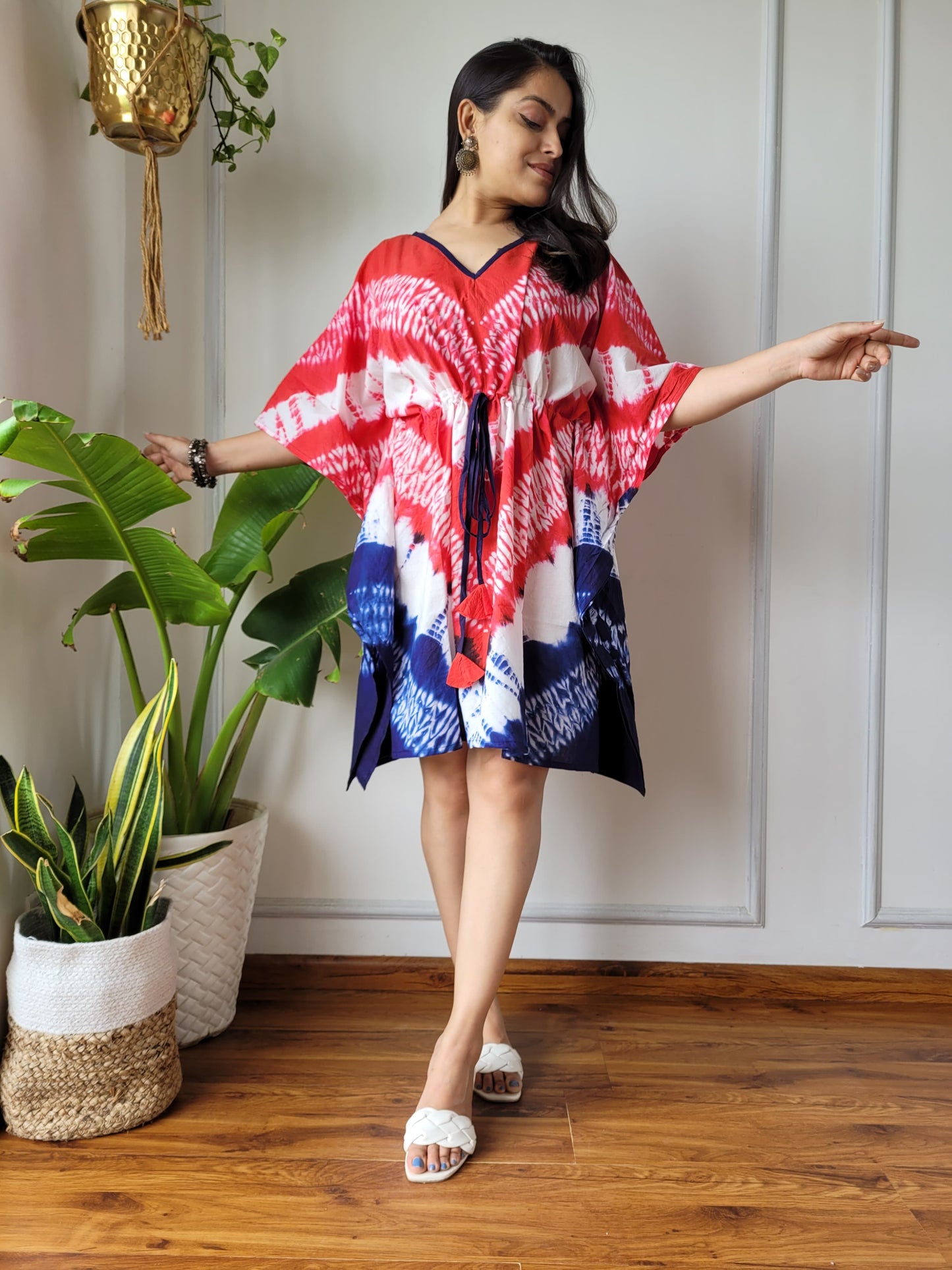 Kaftan Short : Hand Block Printed Cotton