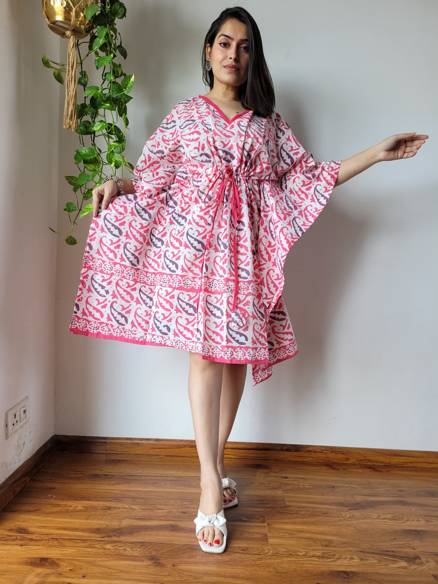 Kaftan Short : Hand Block Printed Cotton