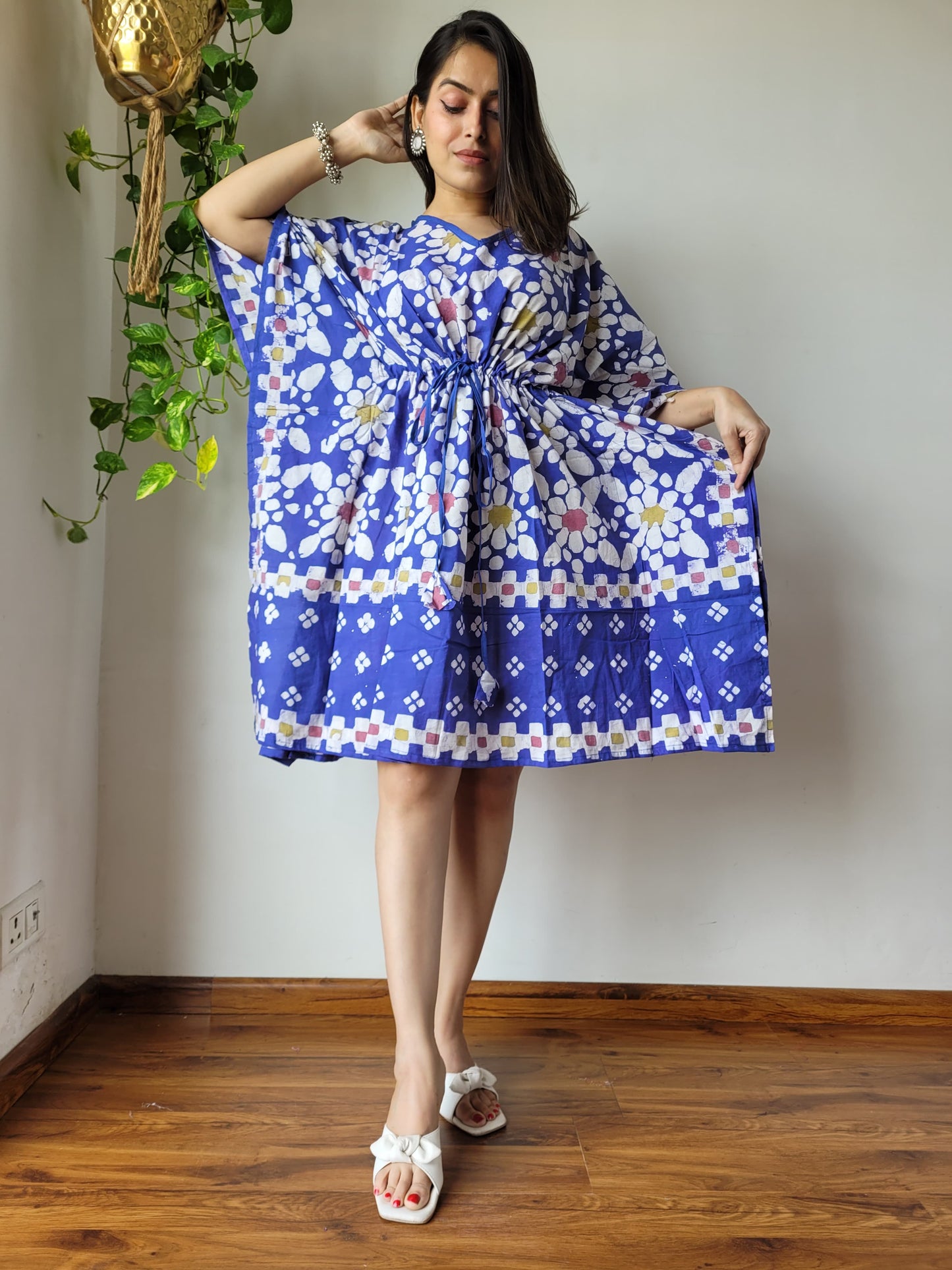 Kaftan Short : Hand Block Printed Cotton