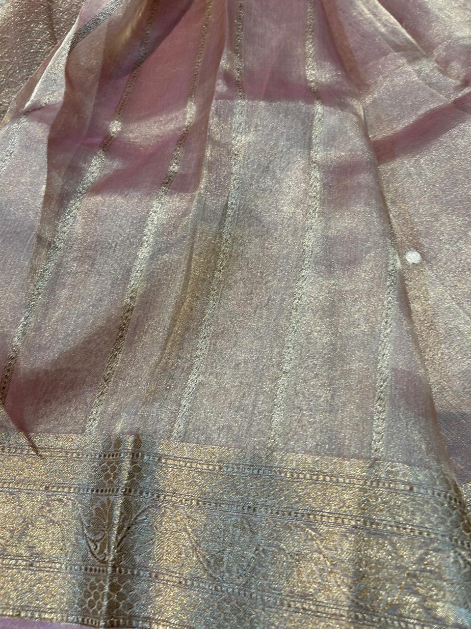 Pure Tissue Silk Saree : Antique Zari