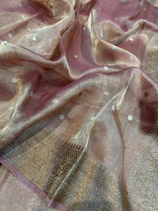 Pure Tissue Silk Saree : Antique Zari