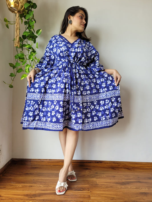 Kaftan Short : Hand Block Printed Cotton