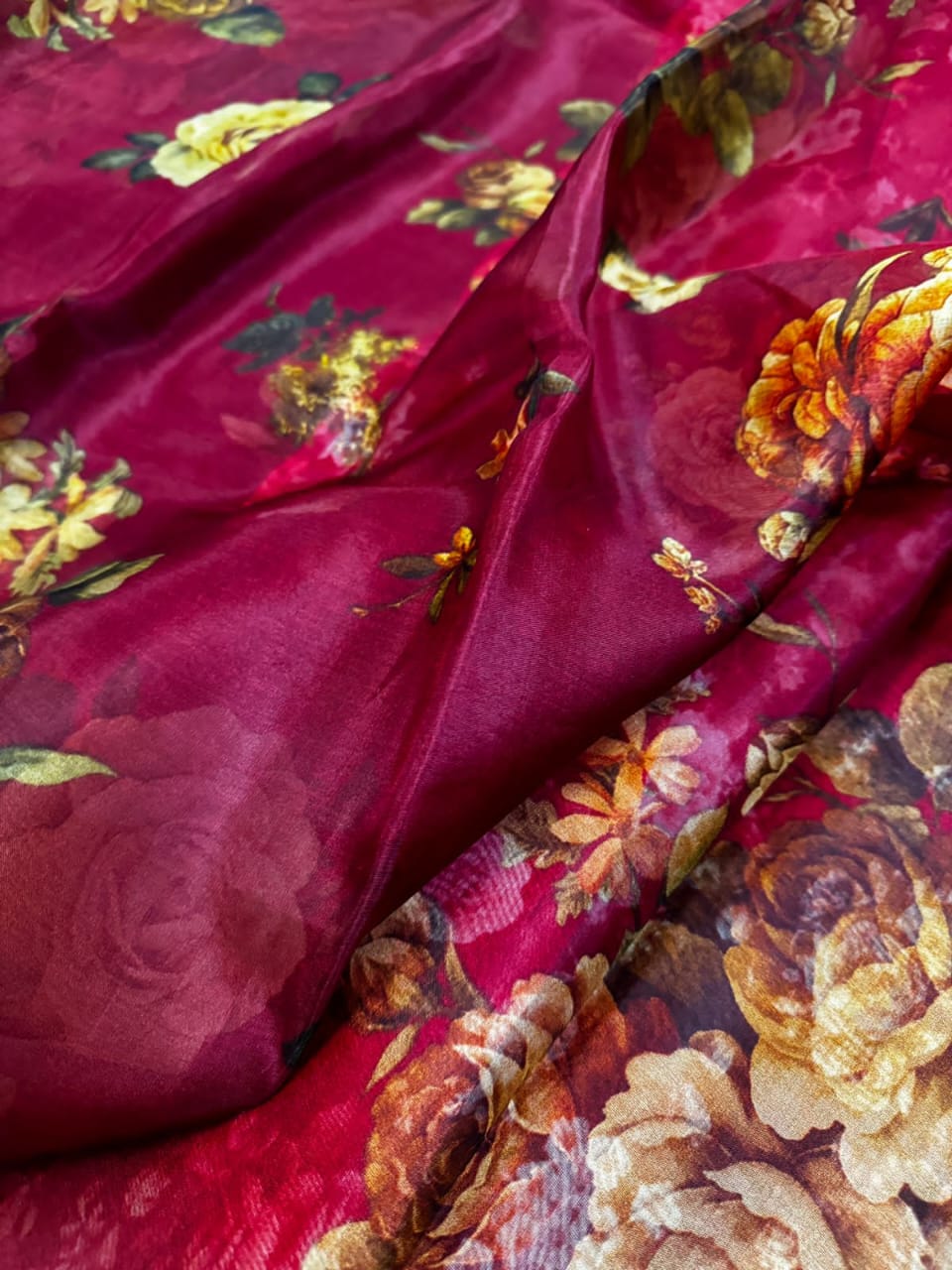 Pure Organza Silk Saree : Digital Print