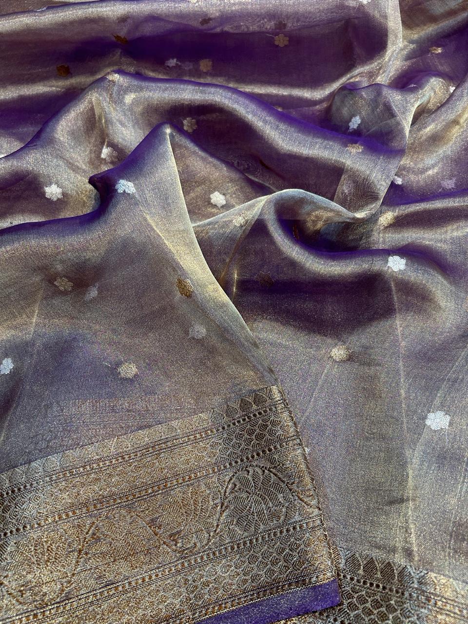 Pure Tissue Silk Saree : Silver Zari