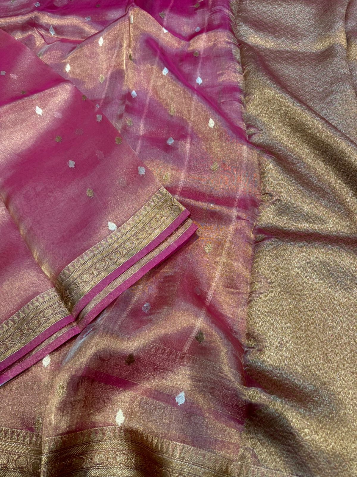 Pure Tissue Silk Saree : Antique Zari