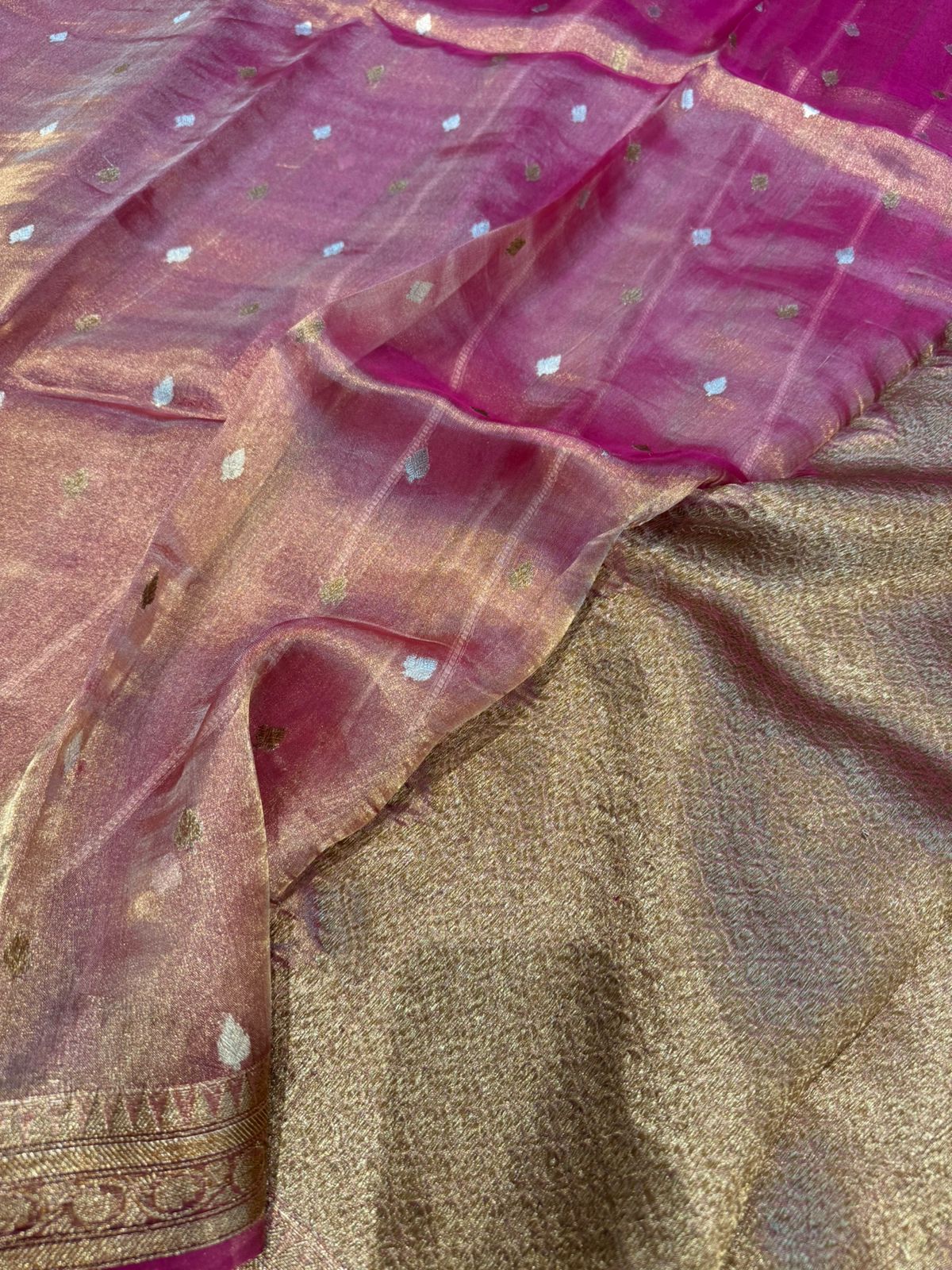 Pure Tissue Silk Saree : Antique Zari