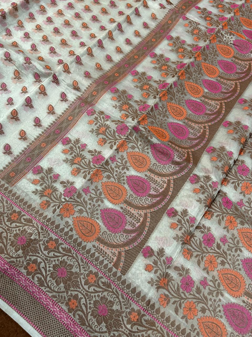 Pure Tissue Silk Saree : Meenakari Weaving