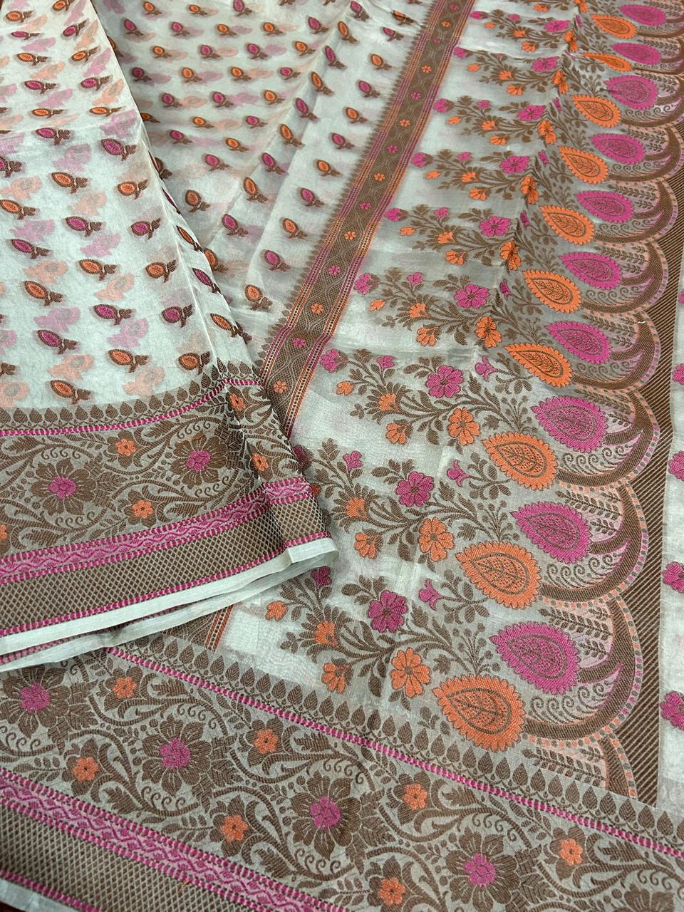 Pure Tissue Silk Saree : Meenakari Weaving