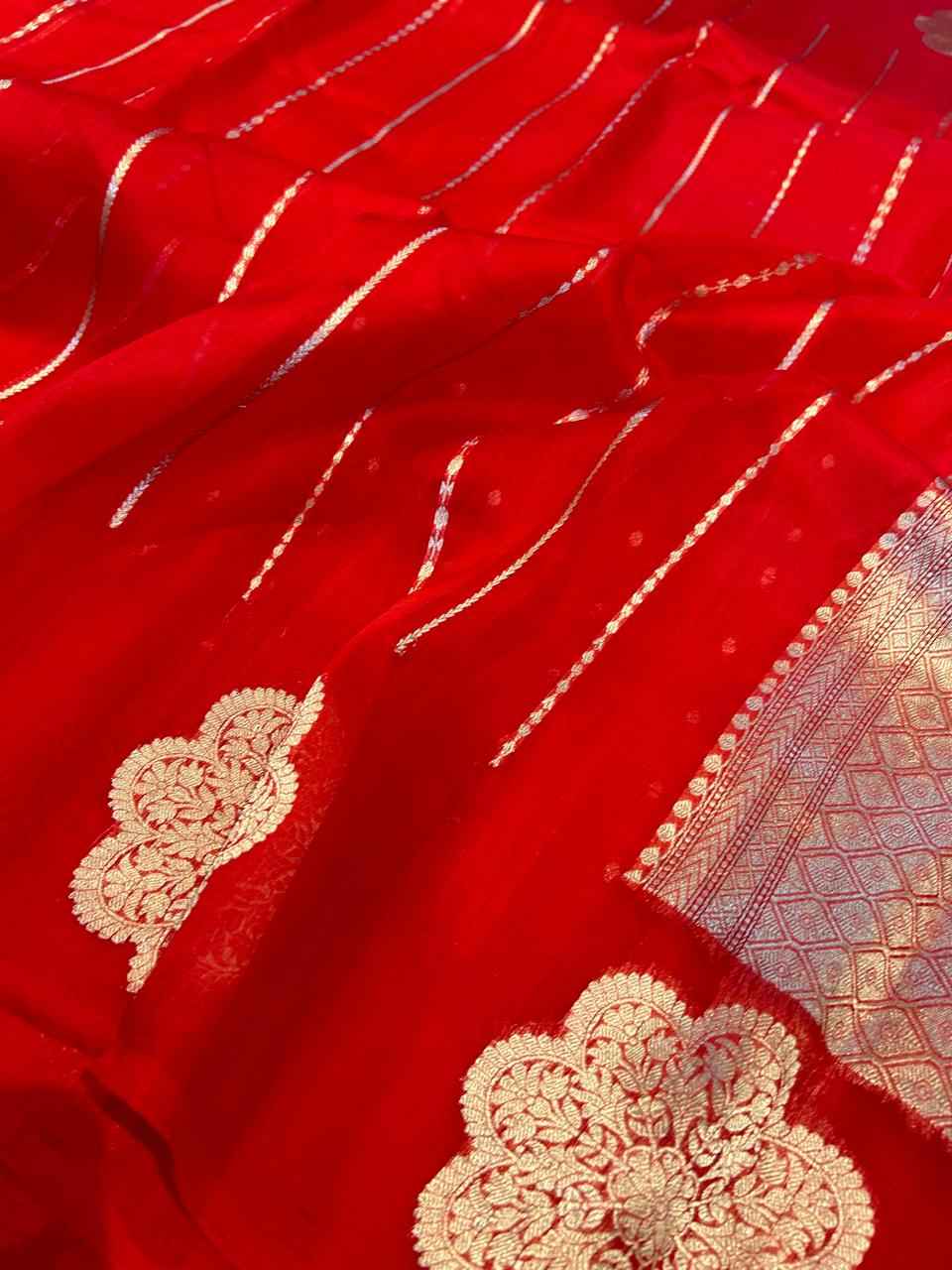 Pure Kora Silk Saree : Gold Zari